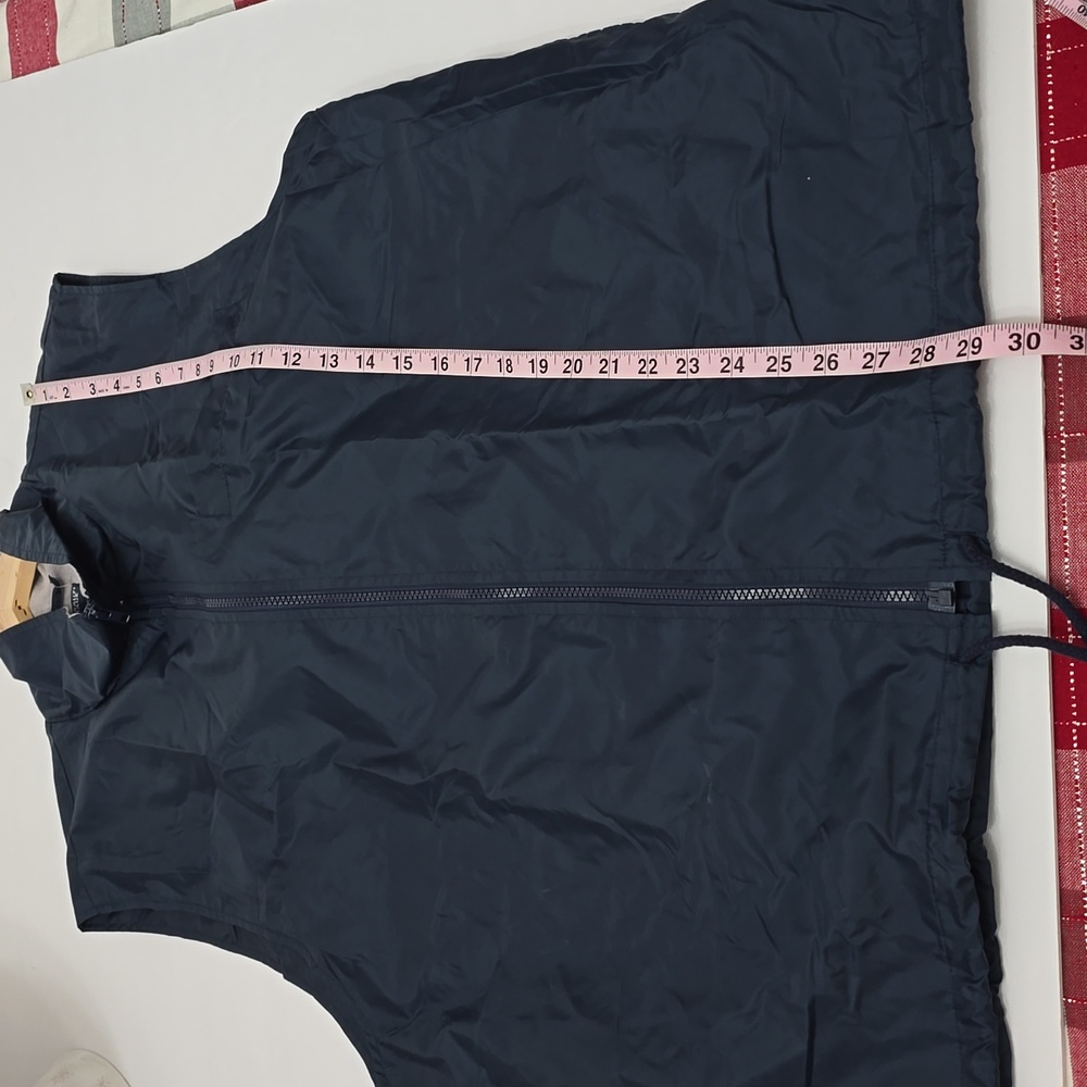 Vintage Cerruti Image Men's Full Zip Vest With Pouch Blue Drawstring Size Large* - Picture 13 of 17